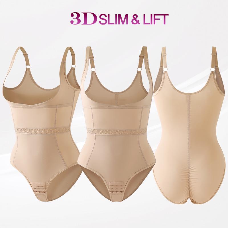 

Cross-European Crotchless Body Shaper with Chest Support & Adjustable Straps - Tummy Control Waist Cincher Extra Large