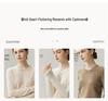 Women's 100% Cashmere V-Neck Knit Sweater - Warm, Loose, Long Sleeve Pullover for Autumn/Winter