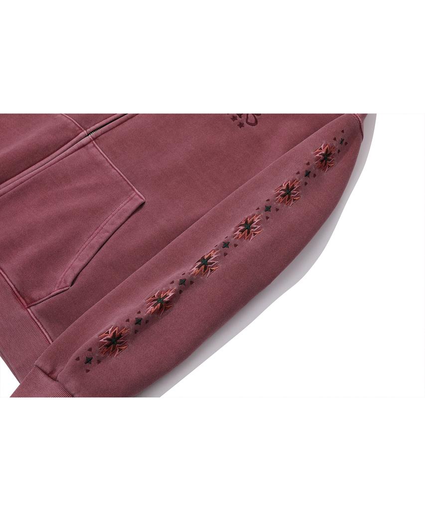 Cpgn Studio [2-Way] Skirt Sleeve Pigment Hooded Zip-Up Dusty Pink