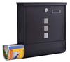 Hans Letterbox with Newspaper Holder Black