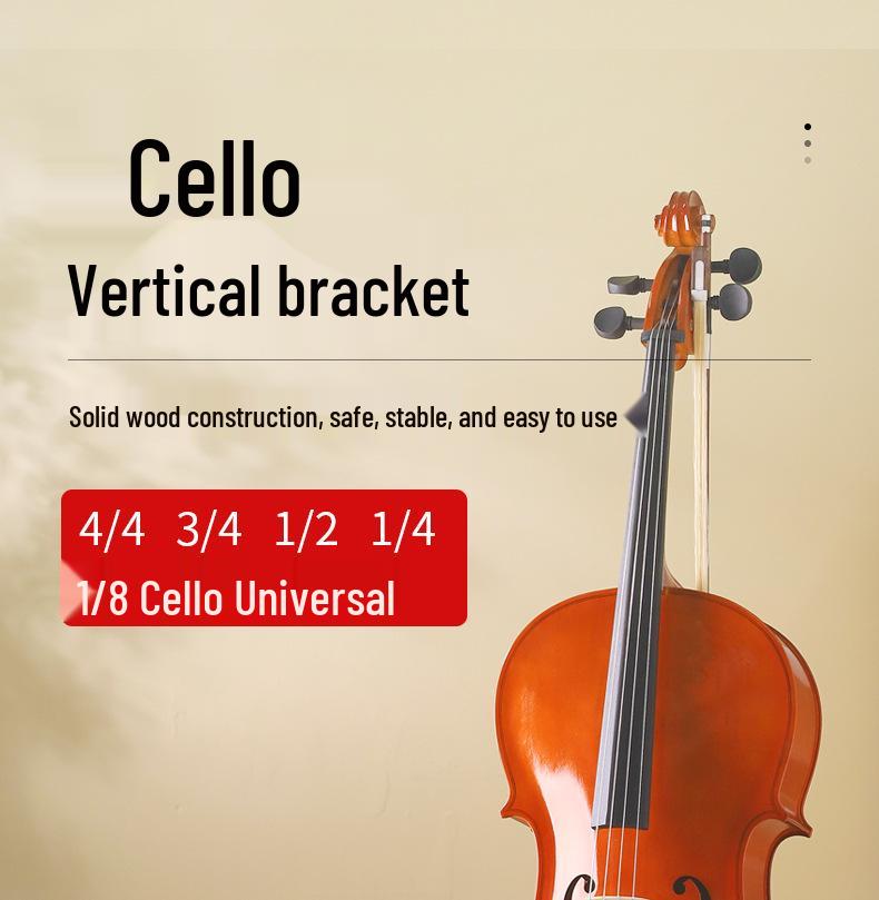 Universal Non-Slip Foldable Cello Display Stand for Home and Performance Use