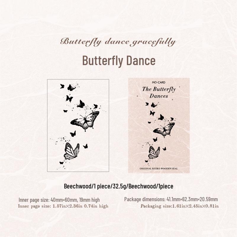 MòMò Beech Wood Seal - 'All Things Silent' Retro Journal Decoration Series (8 Types)