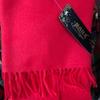 Imitation cashmere club gift print lgo embroidery solid color double-sided velvet big red scarf women's shawl fashion