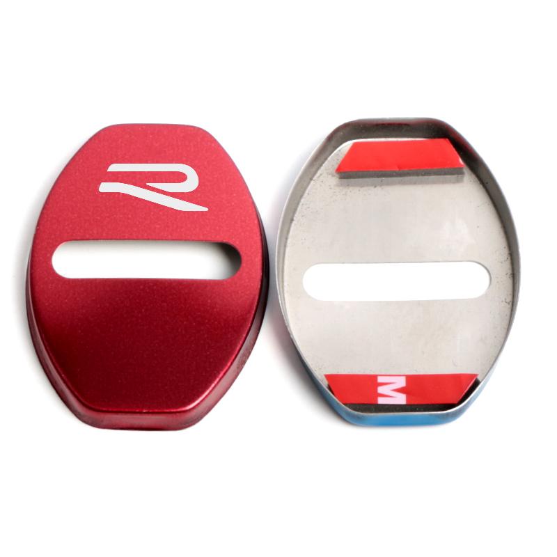 Door Lock Decoration Rust Protection Stainless Steel Cover New R logo for VW Volkswagen Golf 8 MK8 Accessories GVB3