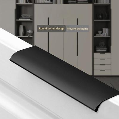 1pc Cabinet Handles Handle 80-400mm Aluminum Alloy Black