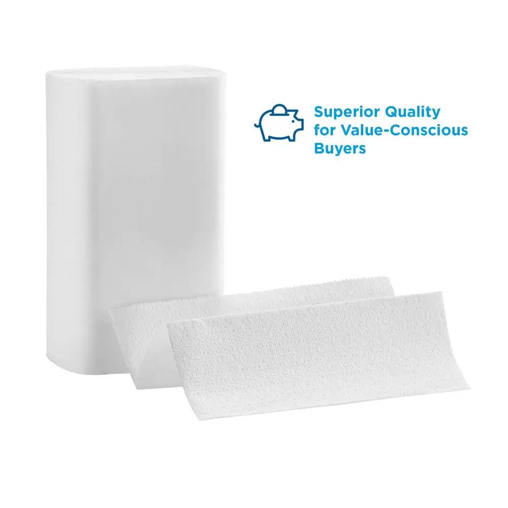 Blue Select Multi-Fold 2 Ply Paper Towel 9 1/5 X 9 2/5 White Absorbency Hand Drying Elegant Design Multipurpose 2000 Towels CT