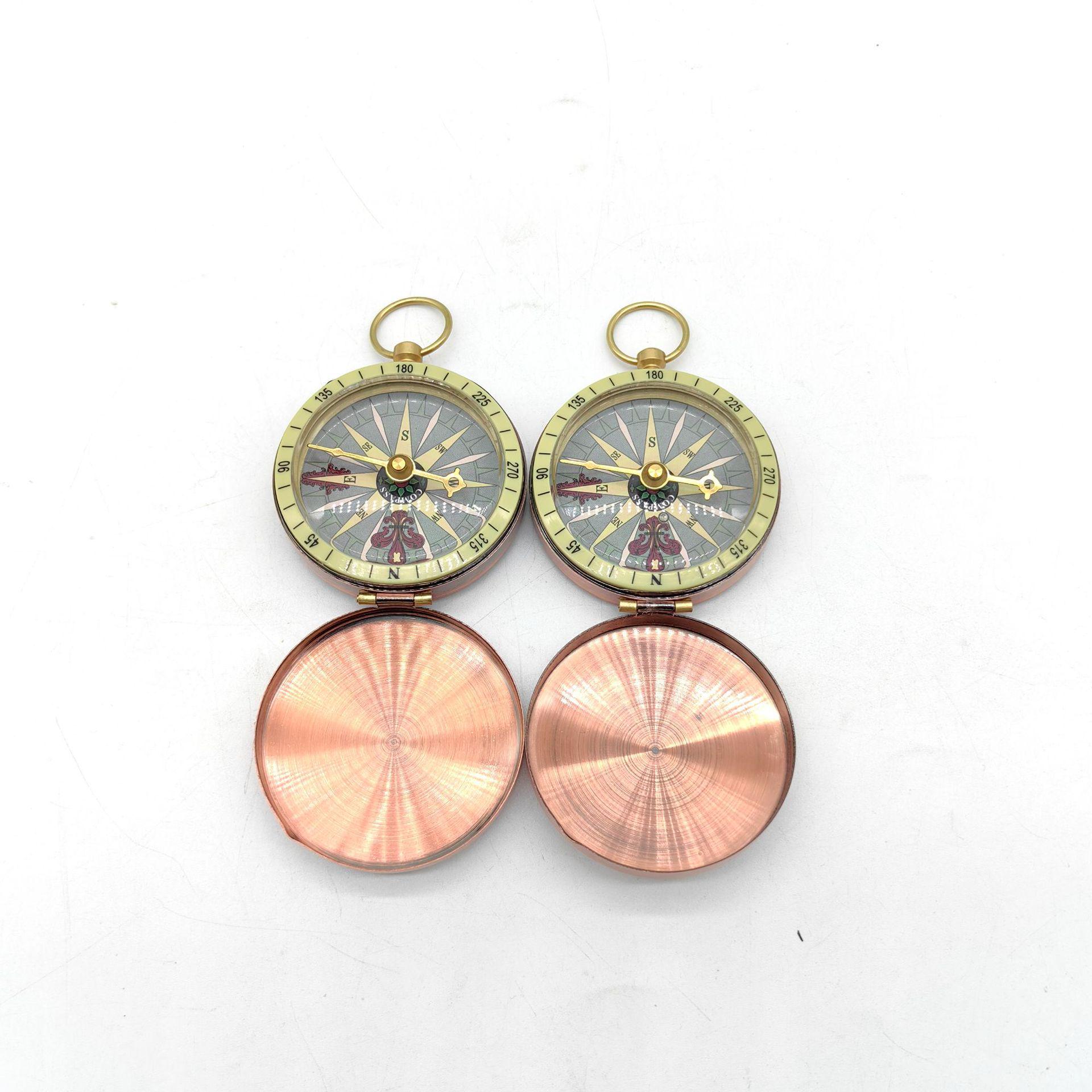 High Precision Retro Copper Compass Pendant: Professional Student Teaching Aid