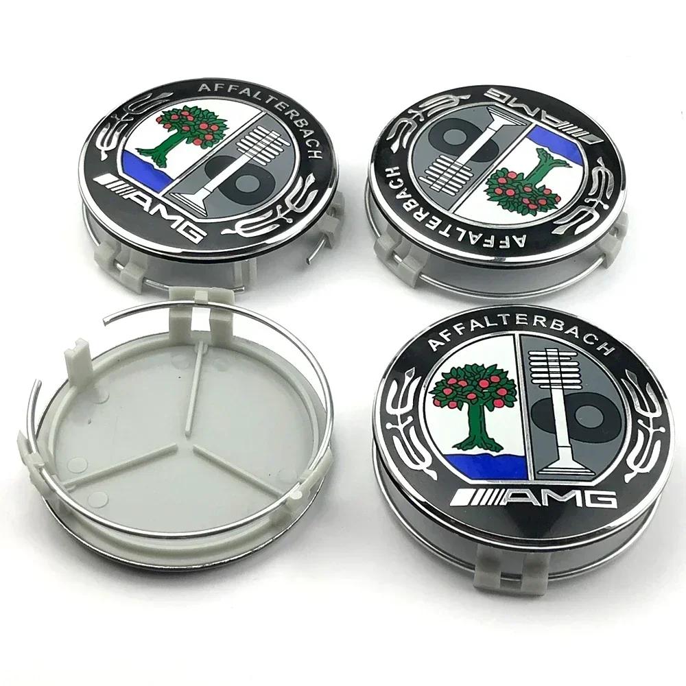 Mercedes Benz Wheel Center Cap 4pcs 75mm Hubcap for Mercedes AMG Apple Tree B W204 W211 W205 W212 W203 W213 W124 Car Accessories
