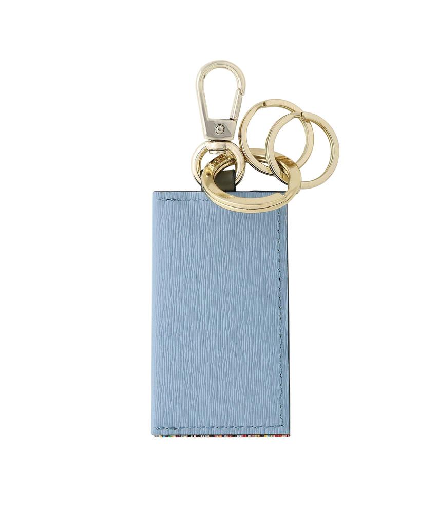 Paul Smith Cropped Logo Key Ring in Saxe Blue