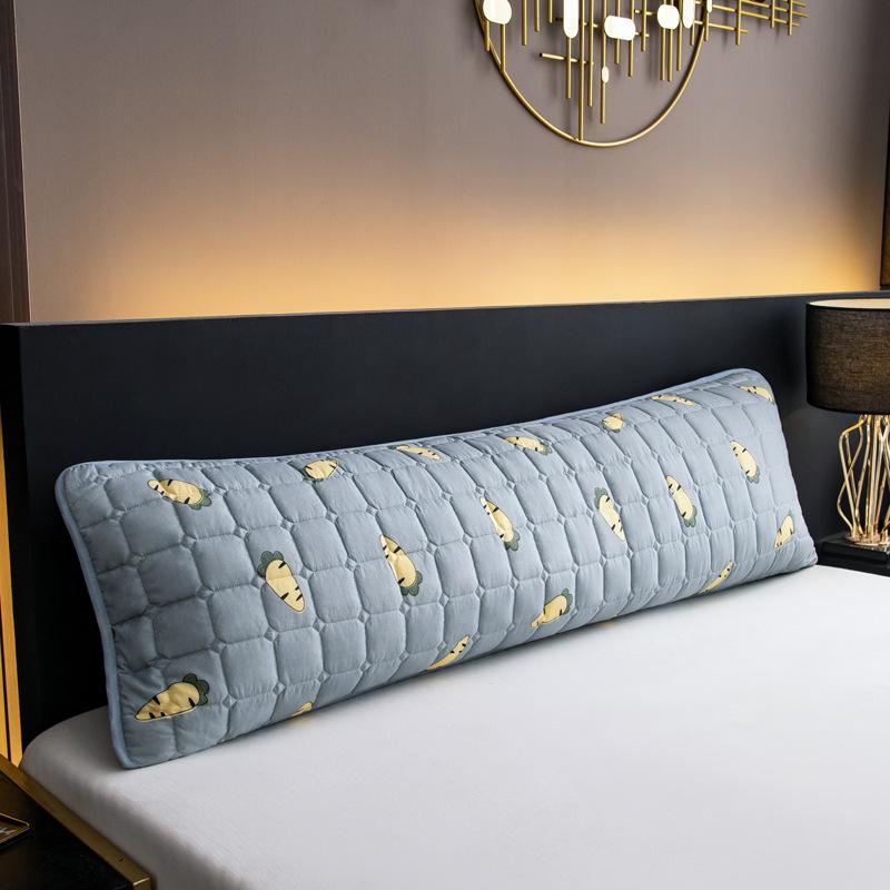 Cotton Padded Long Pillowcase Waterproof Pillowcase for Two People Thickened and Lengthened By 1.2 Meters 1.5M1.8 Household Long Pillowcase