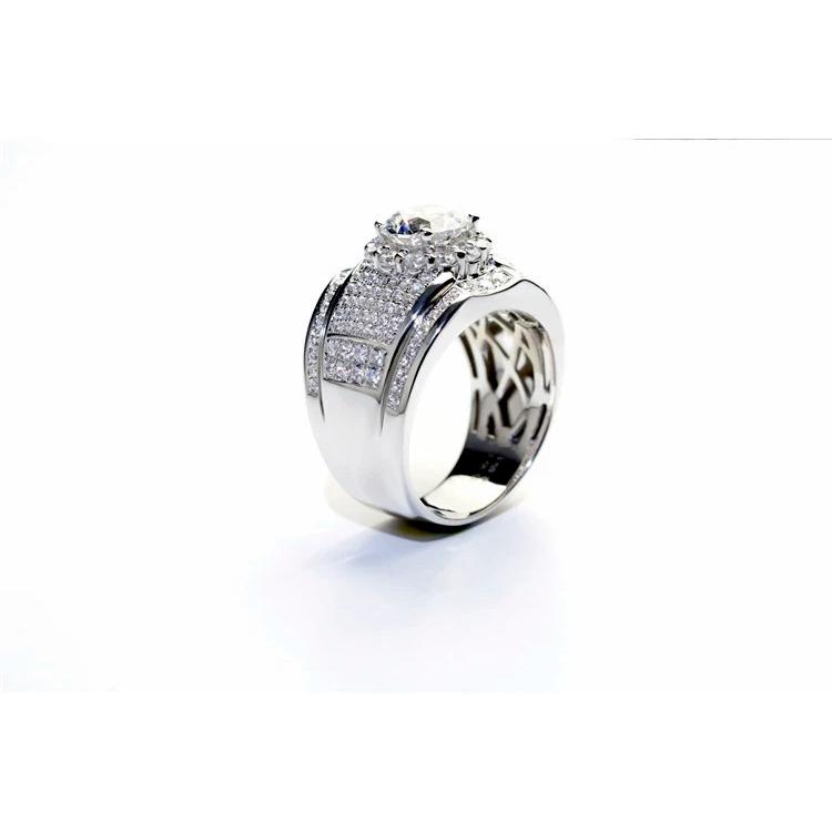 Luxuriöser, modischer weißer Zirkonring, antiallergen, für Männer, Schmuck, Hochzeit, Verlobung, Party, Ring, hochwertige Herrenringe