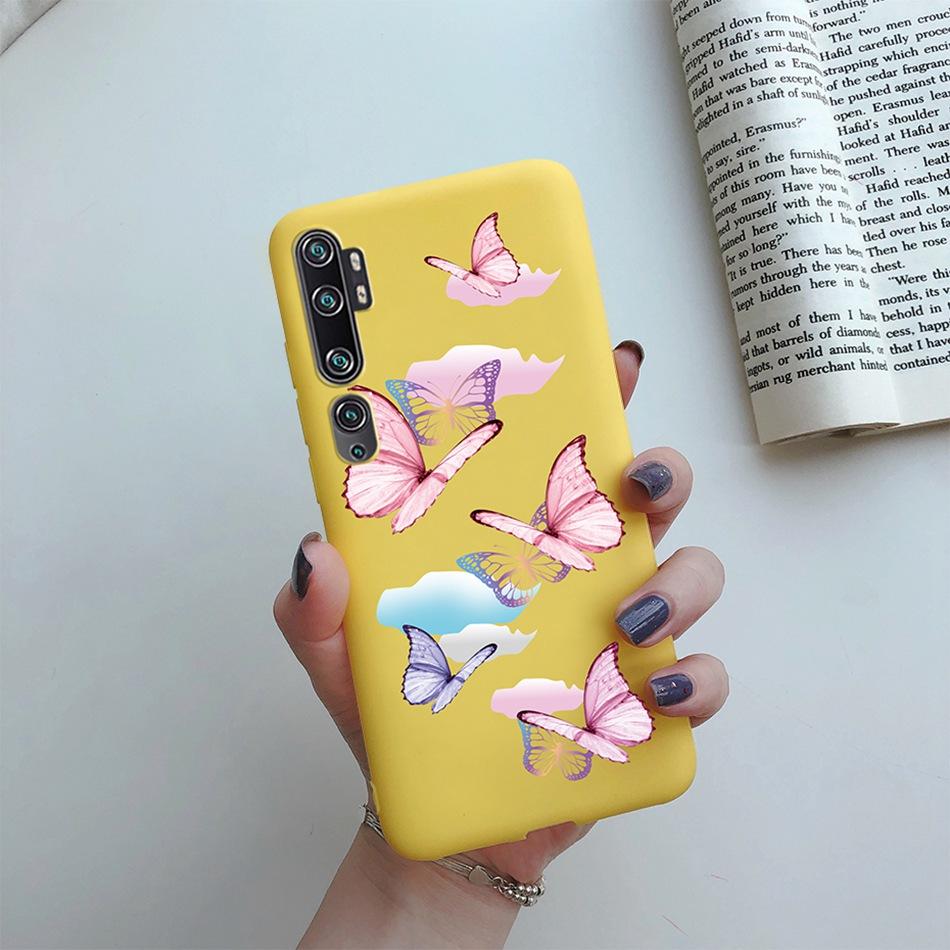 Love Heart Sunflower Case for Xiaomi Mi Note 10 Pro Case Bumper Silicone Back Cover for Xiomi Xiaomi Mi Note 10 Note10 Pro Case