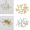 Round Spacer Beads for Jewelry Making Gold Silver Color Copper Beads Separators