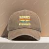 Vintage Adjustable Baseball Cap For Adults Sorry I Was Thinking About Fishing Letter Print Polyester Unisex Outdoor Hat