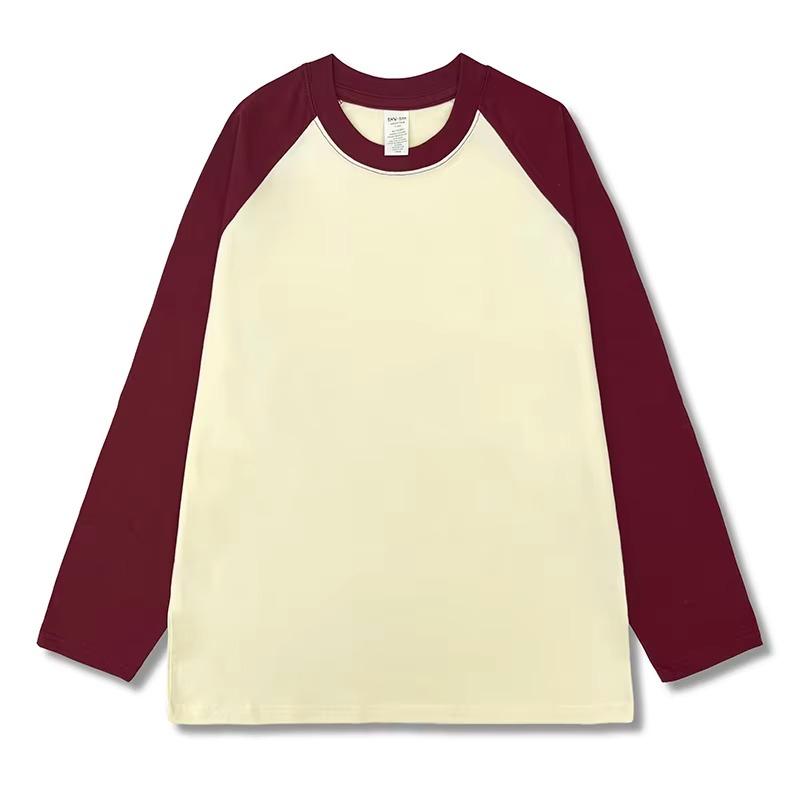 Female Loose Long Sleeve Tees Women's Autumn Winter Fashion O Neck T-Shirt Patchwork Casual Tops Men's Clothing