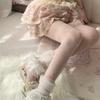 Ultra-Thin Anti-Snag Black Lolita Stockings - Japanese Strappy Cross Design for Spring/Summer