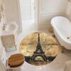 Vintage Eiffel Tower,Round Area Rug,Carpet Rug for Living Room Bedroom Sofa Playroom Decor,Non-slip Floor Mat
