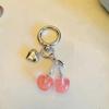 Cherry Bag Pendant Bag Charm Resin Cherry Keyring Fashion Alloy Jewelry Key Accessory Present for Fashion Women Girls