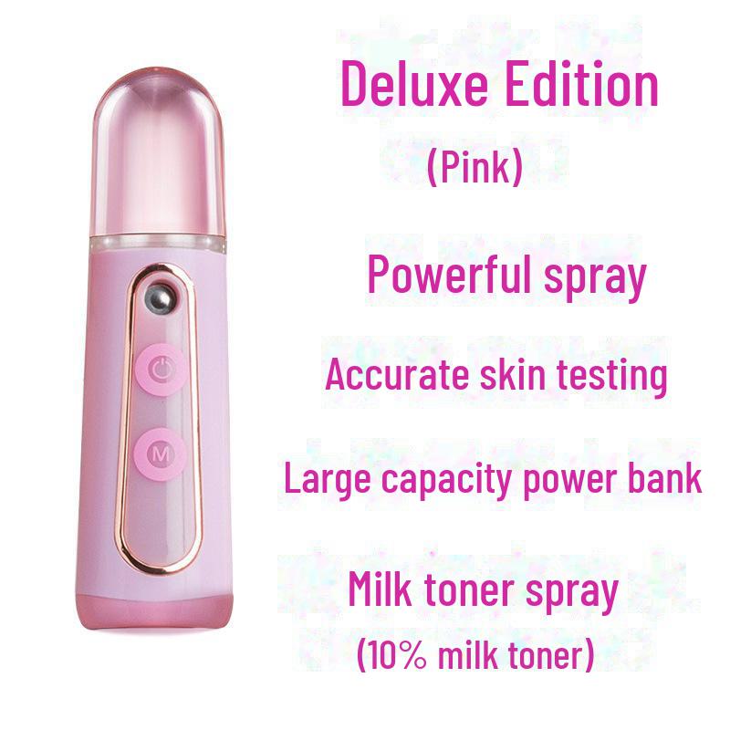 Portable Nano Spray Hydrating Facial Device – Touchscreen, Rechargeable, Moisturizing, and Whitening.