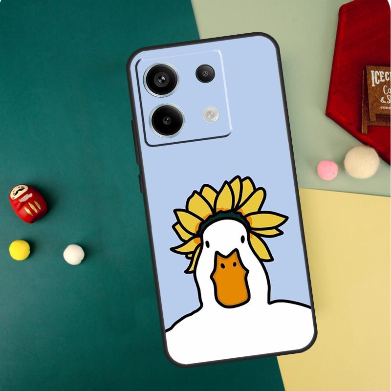 Cartoon Cute Animal Duck Case For Xiaomi Redmi Note 14 Pro 13 12 11 10 15 Pro Plus Redmi 15C 14C 13C 10C 12C 15 Funda