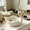 Swan Shaped Key Organizer Bowl Elegant Waterproof Storage Tray for Jewelry Ring Cosmetics Entryway Desktop Home Decor