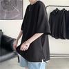 Men's Trendy 2023 Summer Short Sleeve Button Slit T-shirt - Loose Fit, Half Sleeve, Couple Style