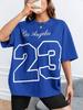 Los Angeles 23 Cotton Print Tee Shirt Original Loose Comfortabletshirt Individual Casual Soft Tee Top Aesthetic Fashion T-Shirt