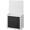 Yamazaki Tower 1935 Concealed Magnetic Lap Holder, White, W17.8 X D8.3 X H33.5cm, Floating Storage, Concealed Storage, Lap Stand