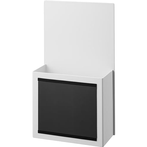Yamazaki Tower 1935 Concealed Magnetic Lap Holder, White, W17.8 X D8.3 X H33.5cm, Floating Storage, Concealed Storage, Lap Stand