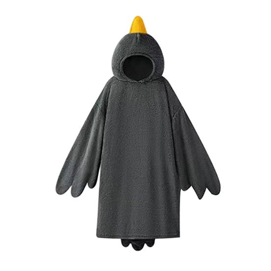 Funny Goose Duck Costume for Kids Adults Hooded Animal Onesie S B чёрный