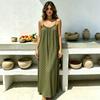 Long Backless Sleeveless Wrap Dress Women 2026 Loose Fit Casual Beach Vacation