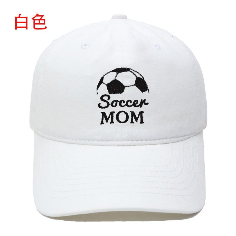 New Soccen MOM football embroidery washed baseball cap men's and women's leisure outdoor sports sun hat