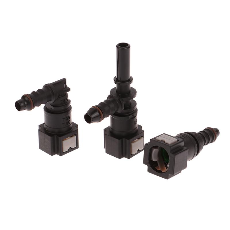 7.89 ID6 Auto Car Fuel Line Bundy Tee Hose Coupler Nylon Motorcycle Hose Coupler Quick Release Connect Connector Car Accessories