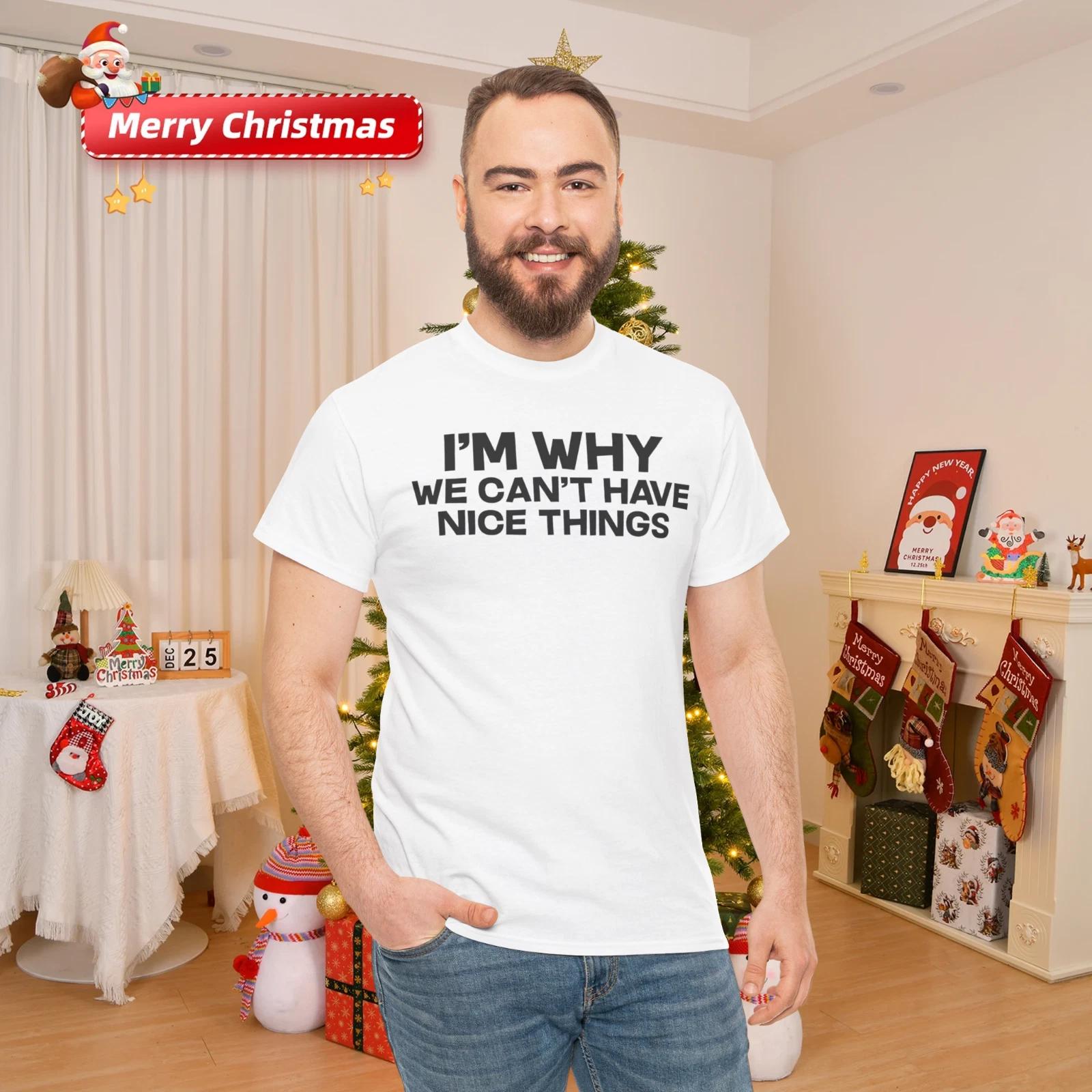 Я причина, почему у нас не бывает хороших вещей Смешная фраза Слоган Футболка 3XL