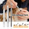 3Pcs/Set Portable Tick Removal Tool Stainless Steel Pet Tick Hook Tick Remover Tool for Humans