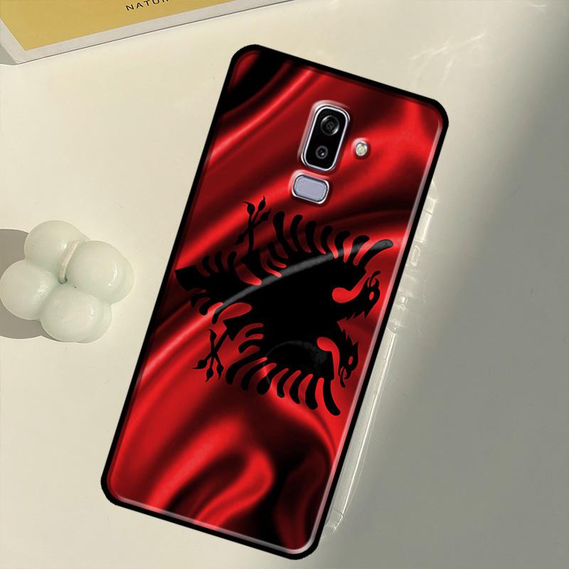 Albania Albanians Flag Art Case For Samsung Galaxy J4 J6 Plus 2018 A6 A7 A8 A9 J8 J1 J3 J5 J7 2016 A3 A5 2017 Cover