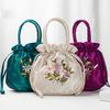 Retro, Embroidery, Drawstrings, Handbags, Storage Bags, Women, Purse, Wallets, Card Holder, Bucket, Shoulder Bag, Wrist Bags