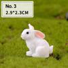 Cute White Hare Easter Decoration Dollhouse Ornament Miniature Rabbit Figurine Micro Landscape Resin Bunny Statue Fairy Garden