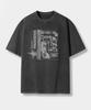 Dimiteulibeullaeg T-shirt à Manches Courtes Blocs de Couleur Raglan Œuvre d'Art Pigmentée_Charbon