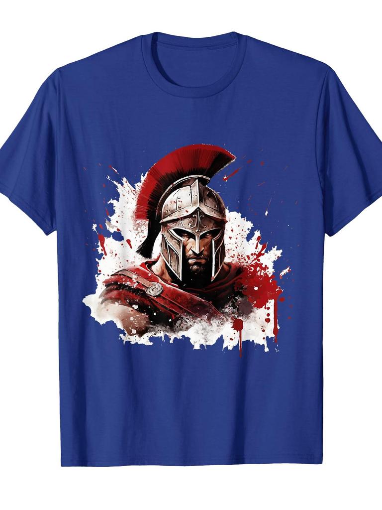 Spartan Helmet Gladiator Leonidas 300 Spartan TShirt 100 Cotton ONeck Short Sleeve Summer Casual Unisexs Tshirt Streetwear