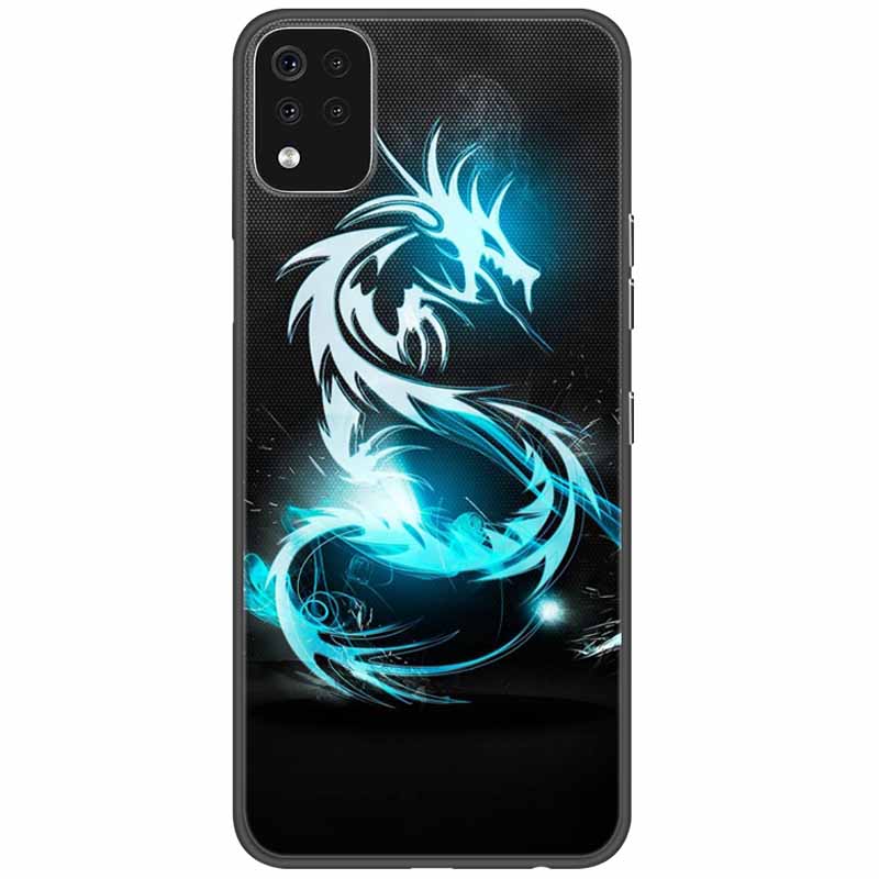 Phone Case For LG K42 K52 K62 Q52 Case Soft Painted Wolf Silicone Black Covers For LG K62 Cases K 42 Shockproof Funda for LGK52