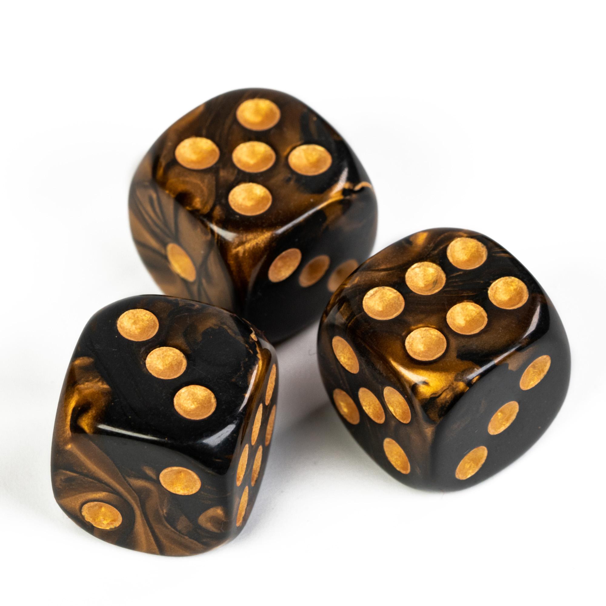 

Poludie 10Pcs D6 Six Sides Dice 16mm Funny Games Dice for RPG Club Gambling Desktop Party Bar Board Game Table Accessories 10pcs Black Brown