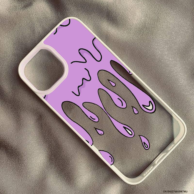 Lustige Farbe Graffiti Kunst Handyhülle Für iPhone 16 14 13 15 12 Mini 11 Pro Max XS XR 7 8Plus INS Flamme Stoßfest Klar Hartschalenabdeckung
