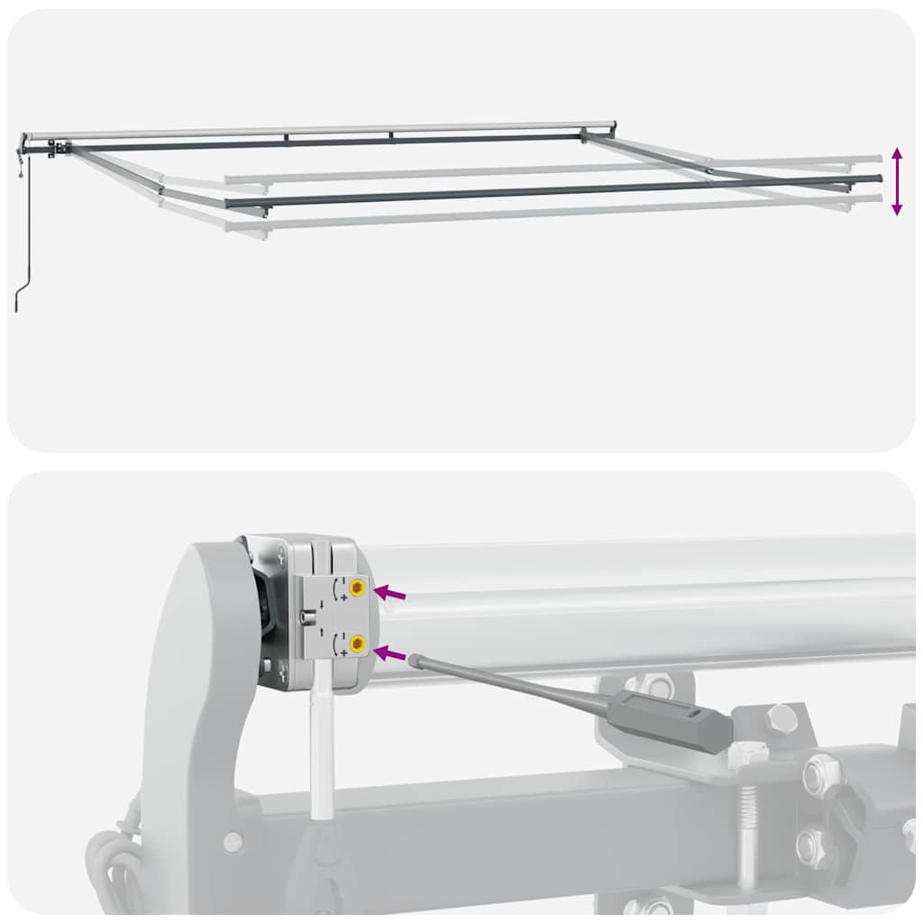 Retractable Awning Multicolor 400 X 350 Cm Fabric and Aluminum
