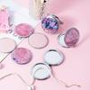 Quicksand Makeup Round Mirror Cute Girl Cartoon Double-sided Mirror Portable Makeup Mirror Home Decoration Accessories