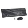 HUO JI Wireless Keyboard and Mouse Quiet English with Numeric Gaming Easy High Response 12 Multimedia Ergonomic Design for Compatible with Windows and