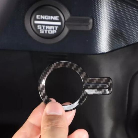 For -2024 Ford Bronco Carbon Engine Start Stop Push Button Switch Cover Trim