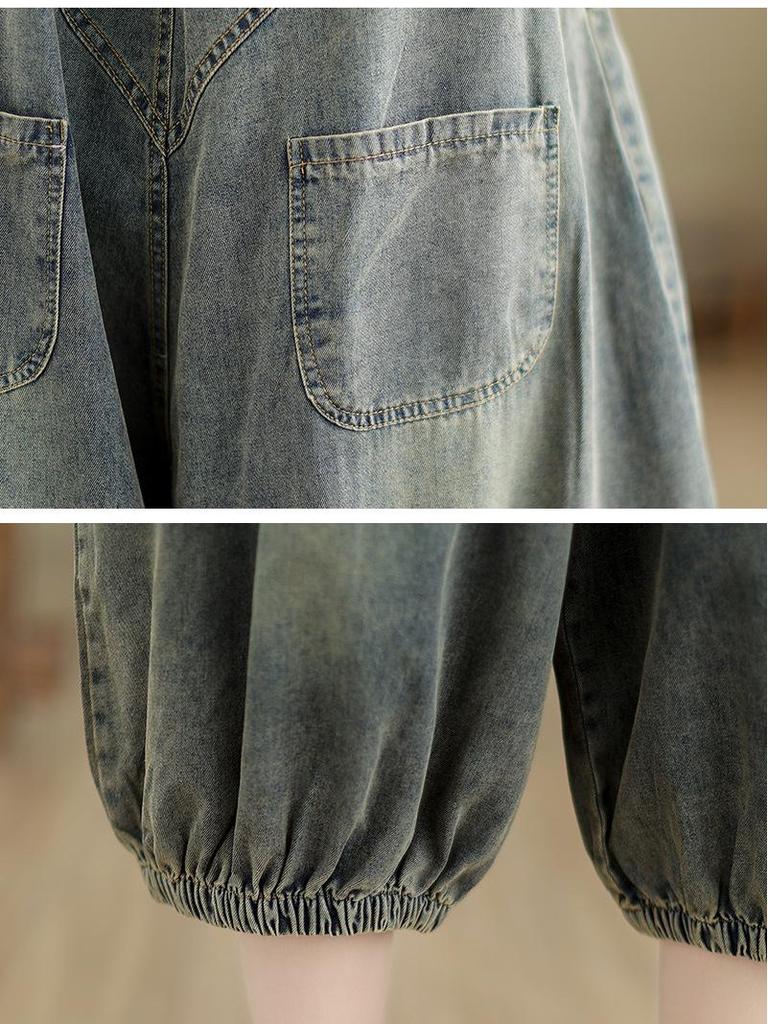 Women's Summer Loose-Fit Denim Overalls