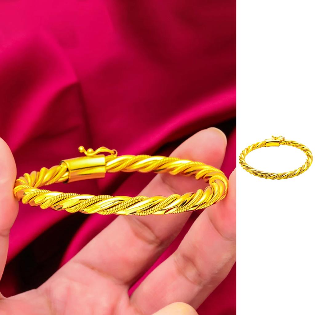 Women's Twist Bracelet Bracelet Opening Buckle Twist Bracelet Exquisite twist craftsmanship Elegant and layered visual effect