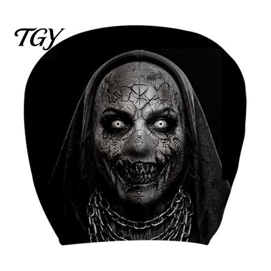 Car Headrest Cover Universal Cover, Scary Face Protective Seat Protector Removable for Most Vehicles, Easy to Install Automotive Interior Accessories